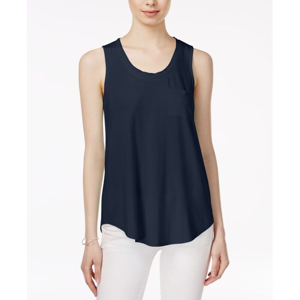 Maison Jules Cotton Scoop Neck Tank Top